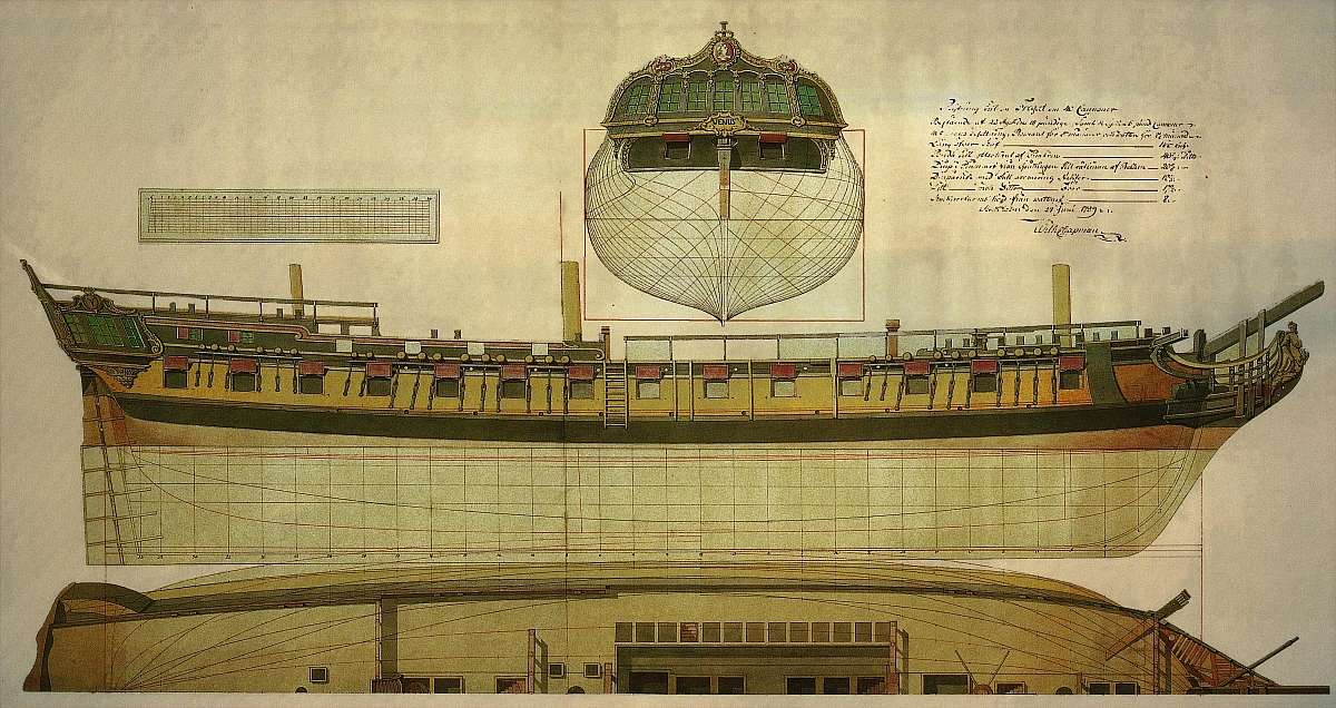 plan 6th rate ship frigate Venus 1783.jpg